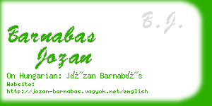 barnabas jozan business card